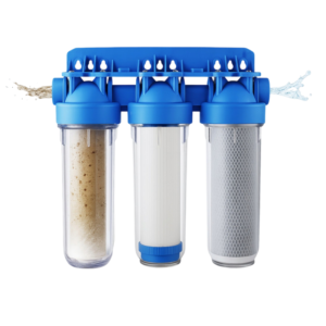 Wasserfilter KING 10" TRIPLEX 3P – 1" + Filterpatronen-Set